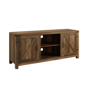 58" Farmhouse TV Stand Rustic Oak
