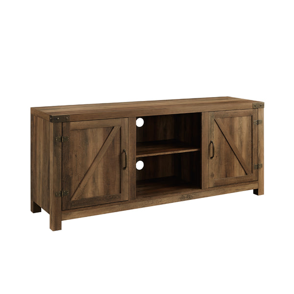 58" Farmhouse TV Stand Rustic Oak