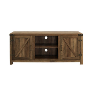 58" Farmhouse TV Stand Rustic Oak