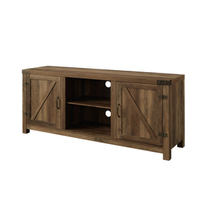 58" Farmhouse TV Stand Rustic Oak