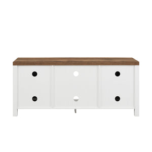 Walker Edison Modern Farmhouse Double Barn Door TV Stand for TVs up to 65” XIIXRZ W58BDSDROBRW