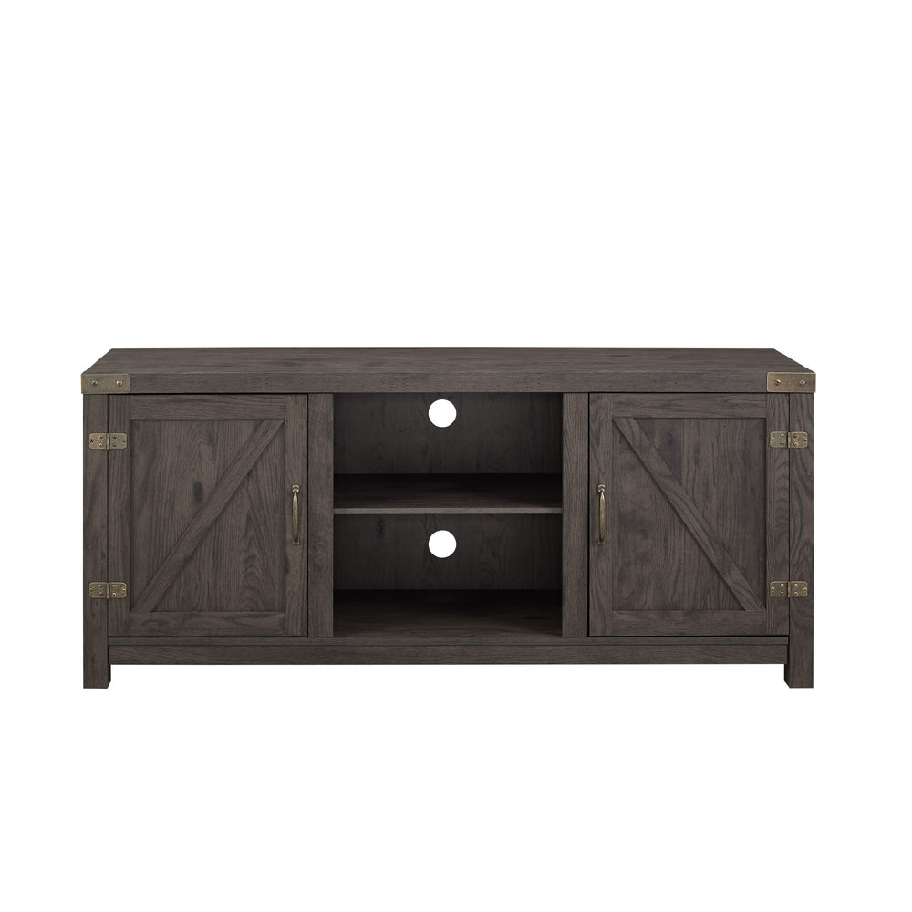 Walker Edison Modern Farmhouse Double Barn Door TV Stand for TVs up to 65” XIIXR W58BDSDSA