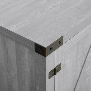 58" Farmhouse TV Stand Stone Grey