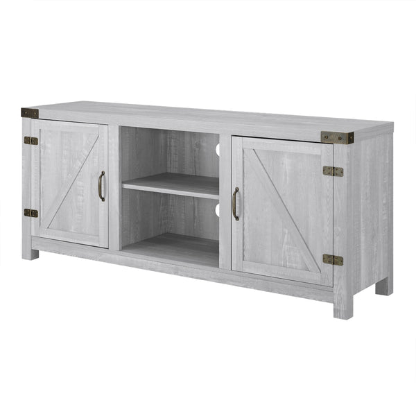 58" Farmhouse TV Stand Stone Grey