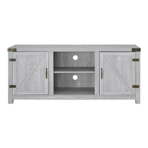 58" Farmhouse TV Stand Stone Grey