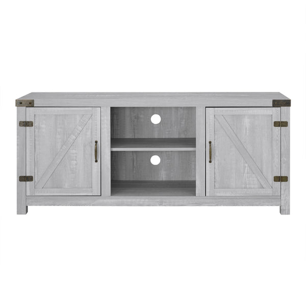 58" Farmhouse TV Stand Stone Grey