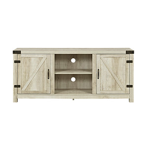 58" Farmhouse TV Stand White Oak