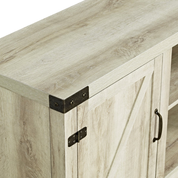 58" Farmhouse TV Stand White Oak