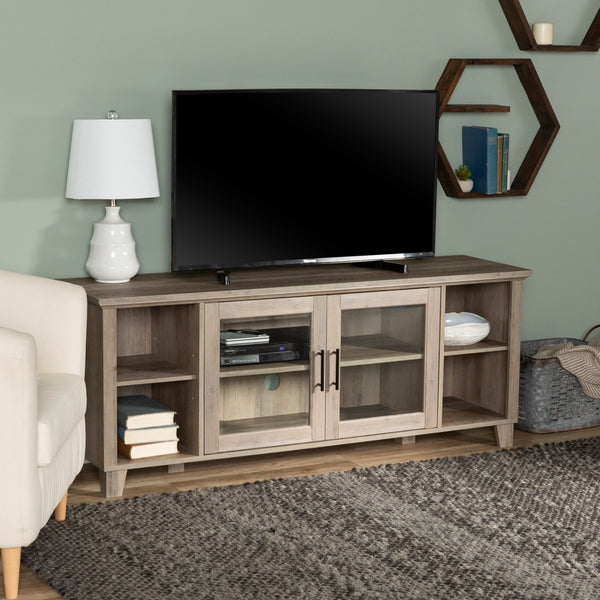 walker edison 58 rustic tv stand w58co2dro w58co2dgw w58co2ddw