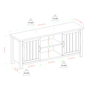 walker edison 58 modern farmhouse tv stand w58cs2dwo w58cs2dro w58cs2dgw