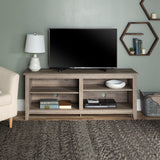 58" Rustic TV Stand Grey Wash