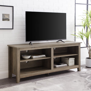 W58CSPGW - 58" Rustic TV Stand Grey Wash