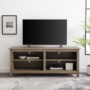 W58CSPGW - 58" Rustic TV Stand Grey Wash