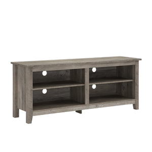 58" Rustic TV Stand Grey Wash