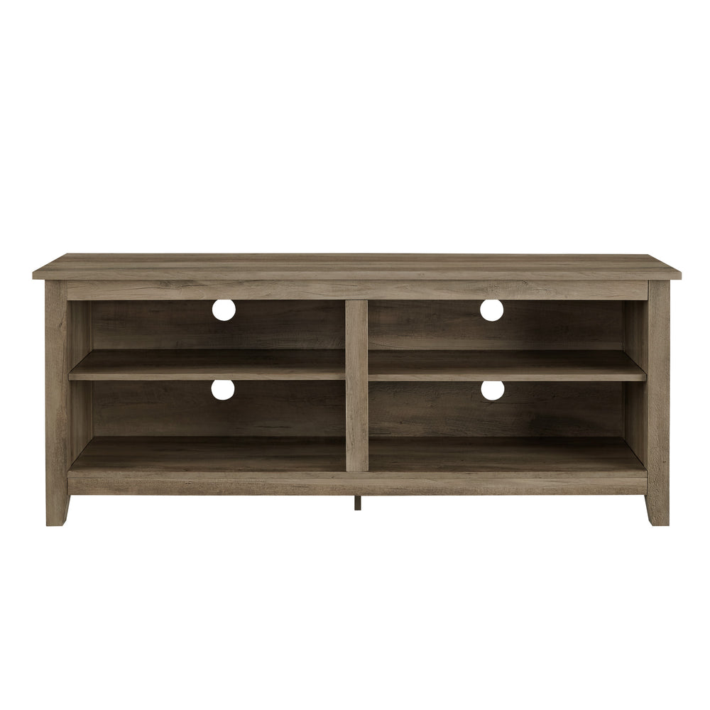 58" Rustic TV Stand Grey Wash