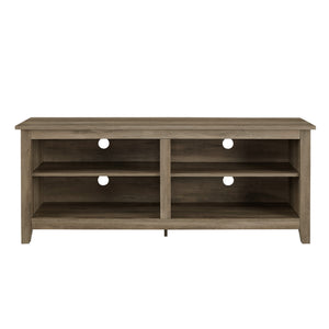 58" Rustic TV Stand Grey Wash