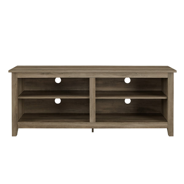 58" Rustic TV Stand Grey Wash