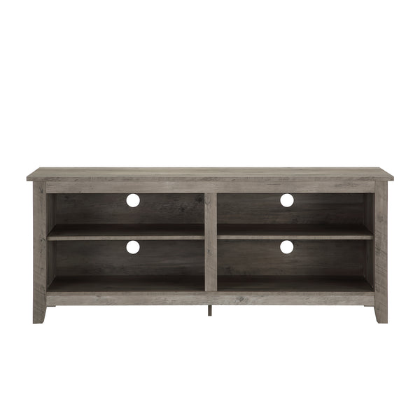 58" Rustic TV Stand Grey Wash