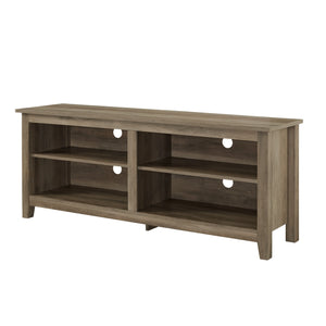 58" Rustic TV Stand Grey Wash