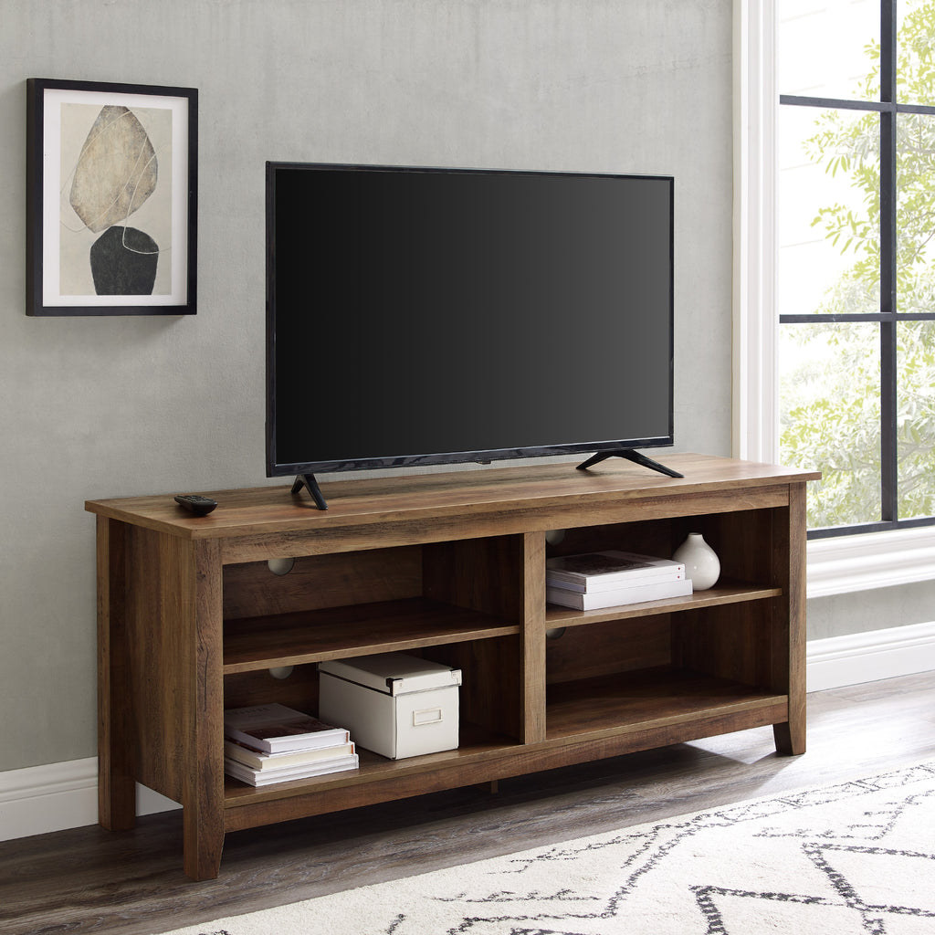 W58CSPRO - 58" Rustic TV Stand Grey Wash