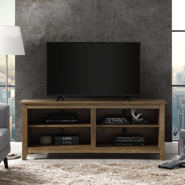 58" Rustic TV Stand Rustic Oak