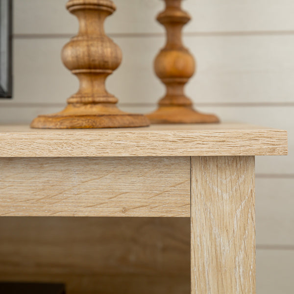 58" Rustic TV Stand White Oak