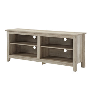 58" Rustic TV Stand White Oak