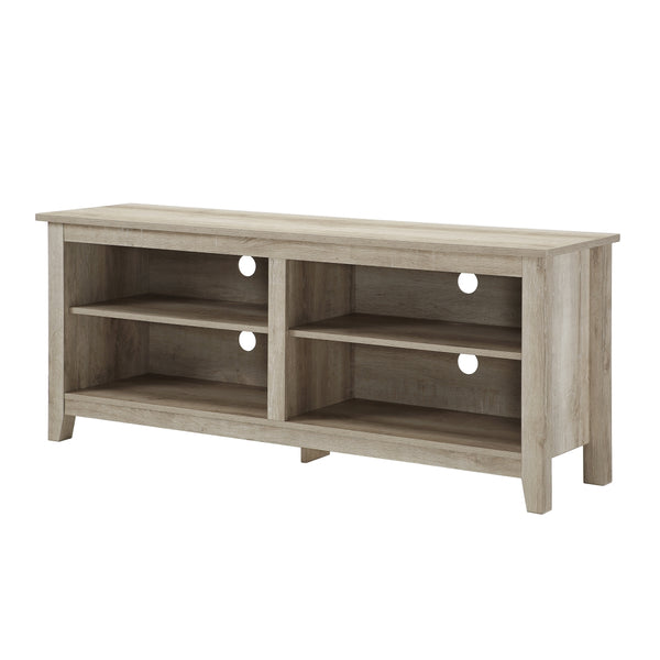 58" Rustic TV Stand White Oak