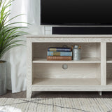 58" Rustic TV Stand White
