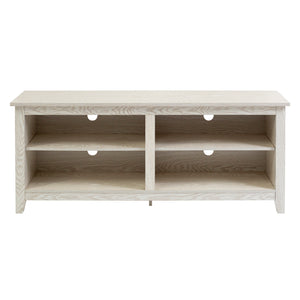 58" Rustic TV Stand White