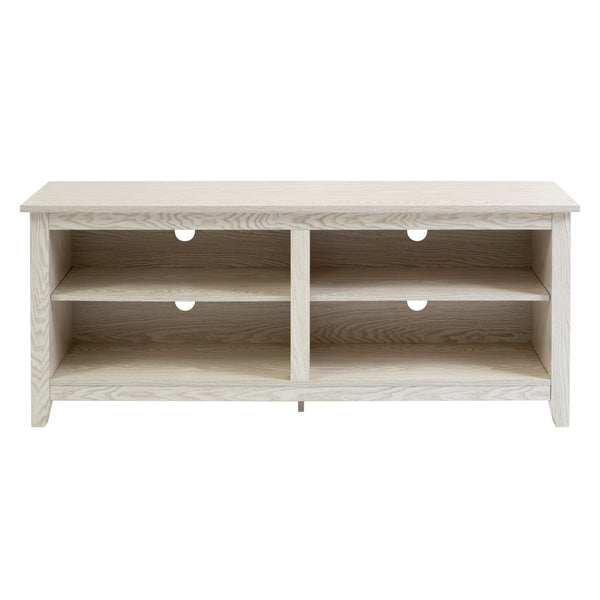 58" Rustic TV Stand White
