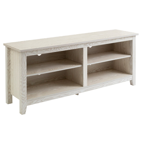 58" Rustic TV Stand White