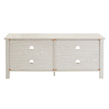 58" Rustic TV Stand White