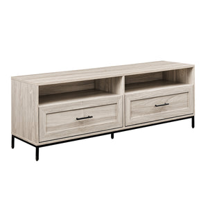 Walker Edison Chevy Contemporary/Modern 58" Contemporary 2-Drawer TV Console W58CVY2DRBH