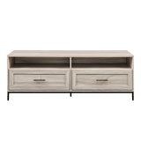 Walker Edison Chevy Contemporary/Modern 58" Contemporary 2-Drawer TV Console W58CVY2DRBH