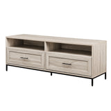 Walker Edison Chevy Contemporary/Modern 58" Contemporary 2-Drawer TV Console W58CVY2DRBH