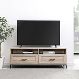 Walker Edison Chevy Contemporary/Modern 58" Contemporary 2-Drawer TV Console W58CVY2DRBH