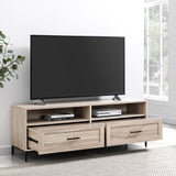 Walker Edison Chevy Contemporary/Modern 58" Contemporary 2-Drawer TV Console W58CVY2DRBH