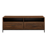 Walker Edison Chevy Contemporary/Modern 58" Contemporary 2-Drawer TV Console W58CVY2DRDW