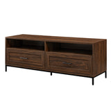 Walker Edison Chevy Contemporary/Modern 58" Contemporary 2-Drawer TV Console W58CVY2DRDW