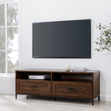 Walker Edison Chevy Contemporary/Modern 58" Contemporary 2-Drawer TV Console W58CVY2DRDW