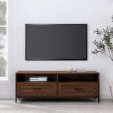 Walker Edison Chevy Contemporary/Modern 58" Contemporary 2-Drawer TV Console W58CVY2DRDW