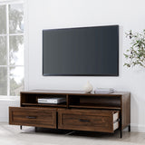 Walker Edison Chevy Contemporary/Modern 58" Contemporary 2-Drawer TV Console W58CVY2DRDW