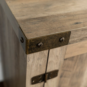 58" Rustic Modern Farmhouse Fireplace TV Stand Grey Wash