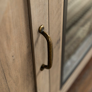 58" Rustic Modern Farmhouse Fireplace TV Stand Grey Wash