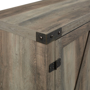 58" Rustic Modern Farmhouse Fireplace TV Stand Grey Wash