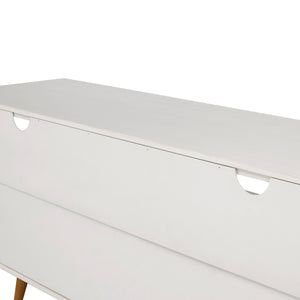 Walker Edison Ivy 58" 3 Drawer Solid Wood TV Stand XIIXR W58IV3DWH