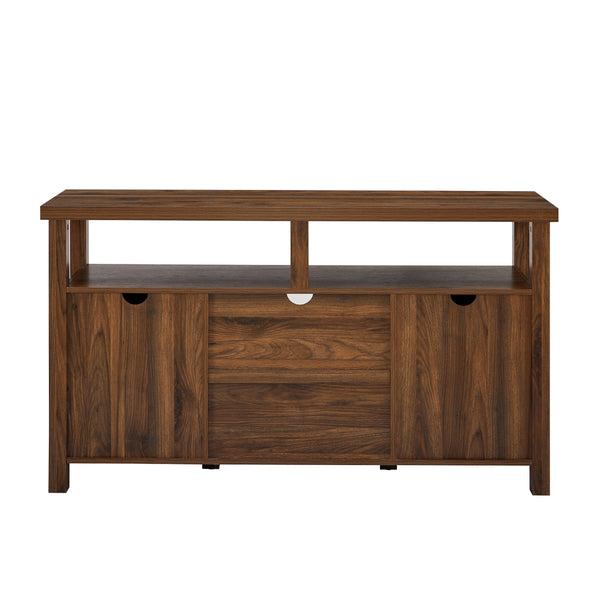 Walker Edison Classic Grooved-Door Tall TV Stand for TVs up to 65” XIIXR W58SCHB2DDW