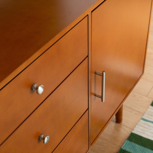 60" Mid Century Modern Wood TV Stand - Versatile Entertainment Center with Ample Storage Space