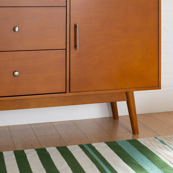 60" Mid Century Modern Wood TV Stand - Versatile Entertainment Center with Ample Storage Space
